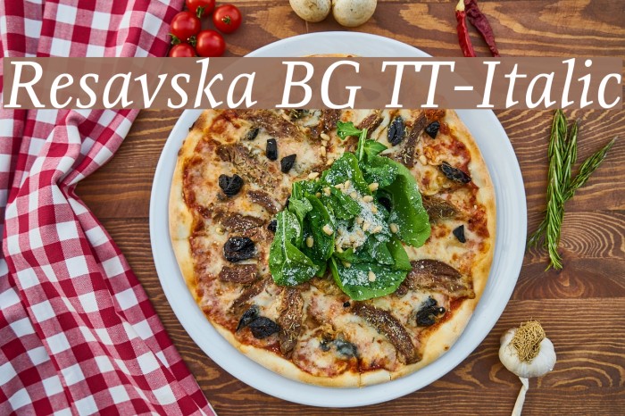Resavska BG TT-Italic Font examples