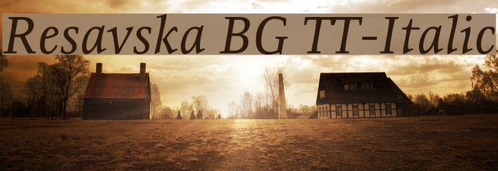 Resavska BG TT-Italic Font examples