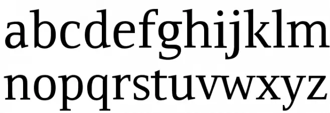 Resavska BG TT Caratteri MINUSCOLO