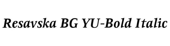 Resavska BG YU-Bold Italic  フリーフォントのダウンロード