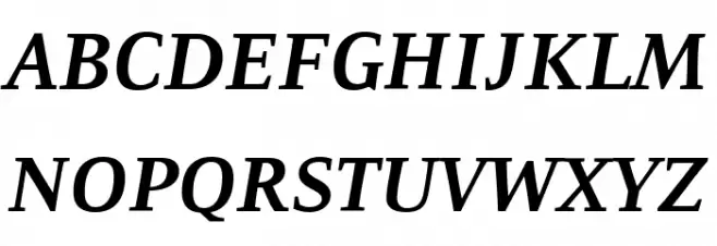 Resavska BG YU-Bold Italic 字体 大写