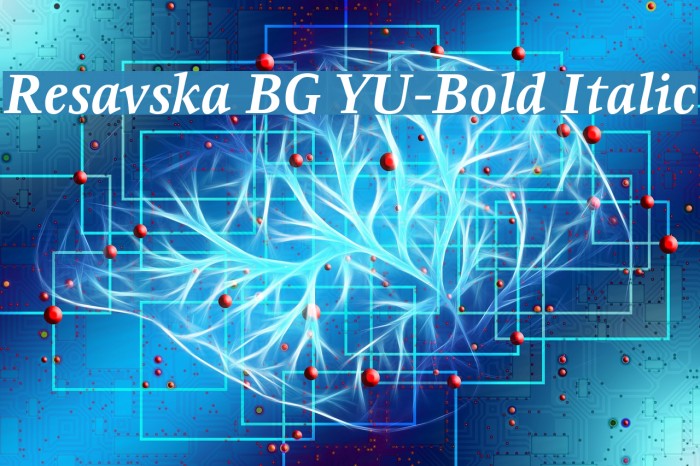 Resavska BG YU-Bold Italic Font examples