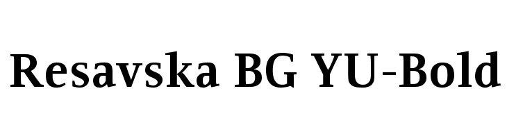 Resavska BG YU-Bold Font