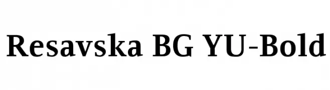 Resavska BG YU-Bold  フリーフォントのダウンロード