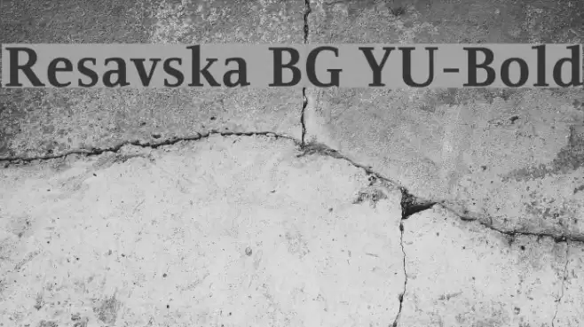 Resavska BG YU-Bold Font examples