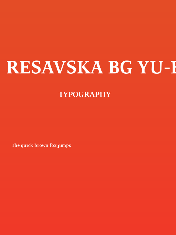 Resavska BG YU-Bold Poster