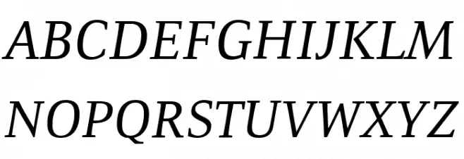 Resavska BG YU-Italic Schriftart Groß