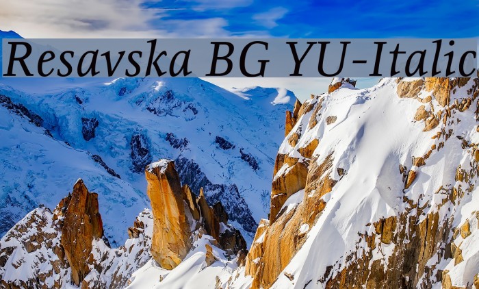 Resavska BG YU-Italic Font examples