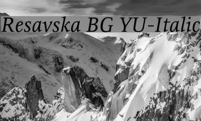 Resavska BG YU-Italic Font examples