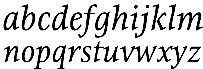 Resavska BG YU-Italic Font LOWERCASE