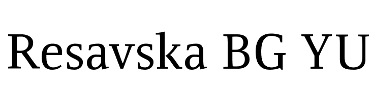 Resavska BG YU  Frei Schriftart Herunterladen