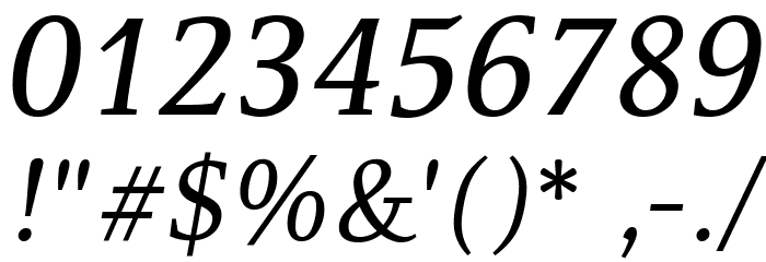 ResavskaBGCyrillic Italic Font OTHER CHARS