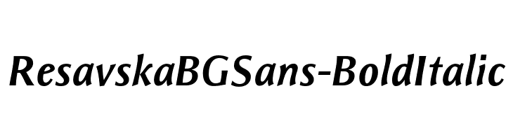 ResavskaBGSans-BoldItalic Font