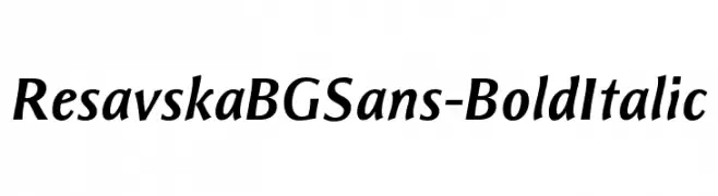 ResavskaBGSans-BoldItalic  baixar fontes gratis
