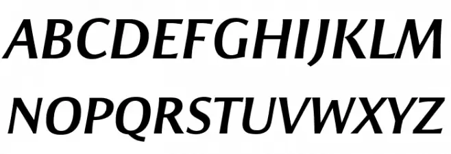 ResavskaBGSans-BoldItalic Schriftart Groß