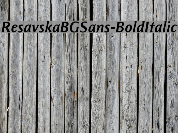 ResavskaBGSans-BoldItalic Font examples
