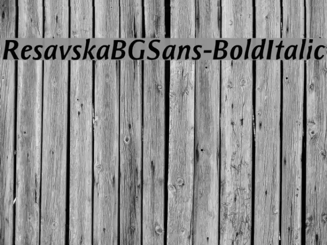 ResavskaBGSans-BoldItalic examples