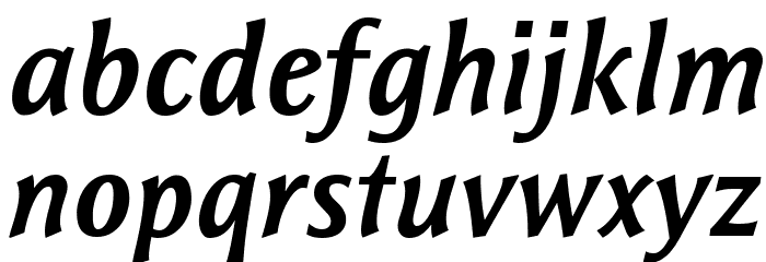 ResavskaBGSans-BoldItalic Font LOWERCASE