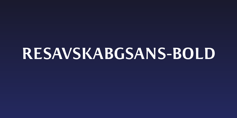 ResavskaBGSans-Bold Social Header