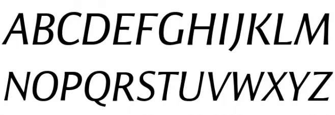 ResavskaBGSans-Italic フォント 大文字