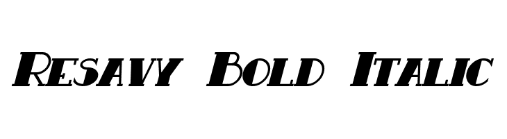 Resavy Bold Italic  Скачать бесплатные шрифты