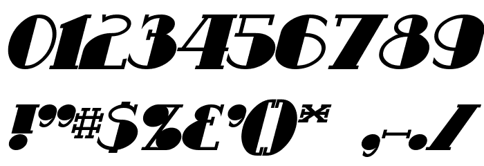 Resavy Bold Italic Font OTHER CHARS