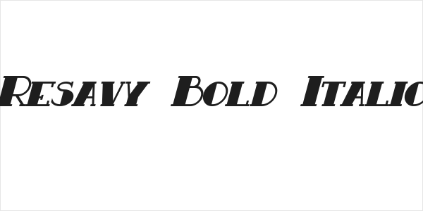 Resavy Bold Italic Logo