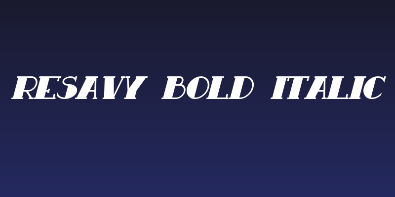 Resavy Bold Italic Social Header