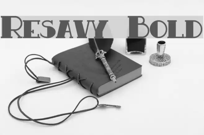 Resavy Bold Font examples