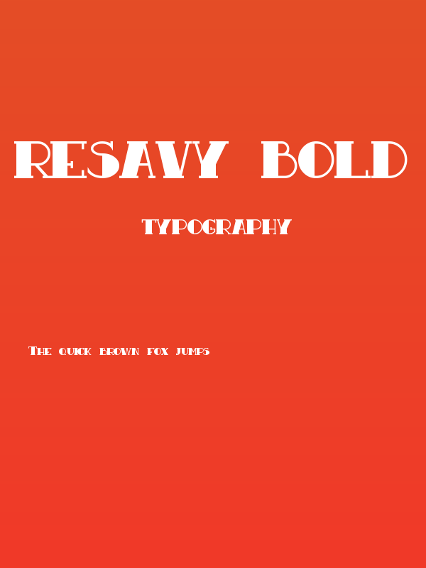 Resavy Bold Poster