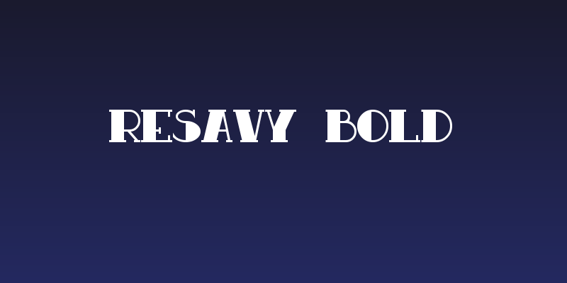 Resavy Bold Social Header
