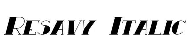 Resavy Italic  免费字体下载