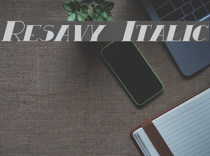 Resavy Italic Example 2