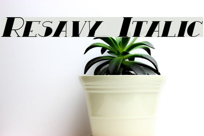 Resavy Italic Example 3