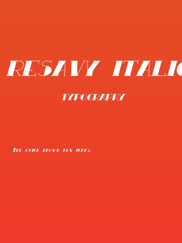 Resavy Italic Poster