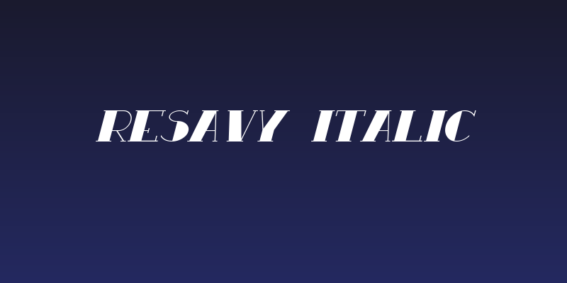 Resavy Italic Social Header