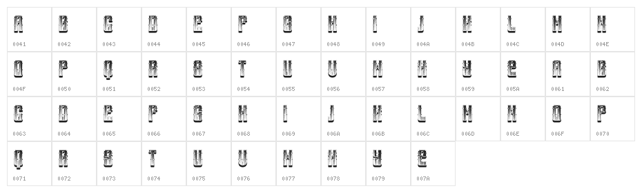 Reserved Dogs Regular Character Map