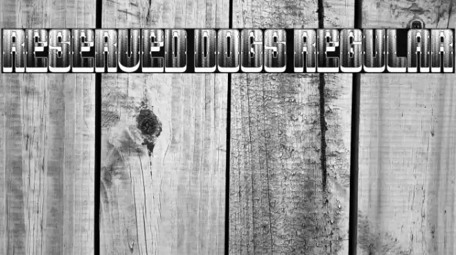 Reserved Dogs Regular Шрифта examples