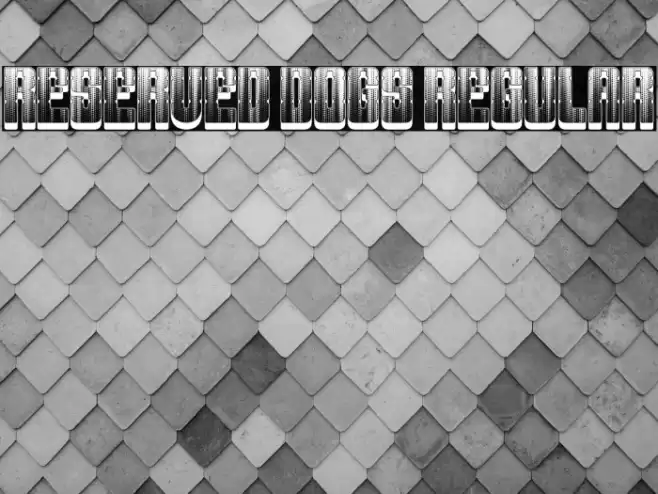 Reserved Dogs Regular Шрифта examples