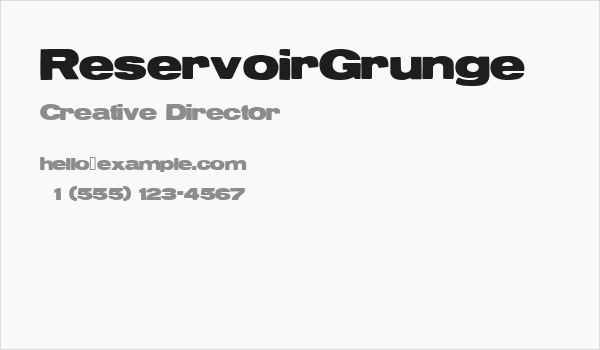 ReservoirGrunge Business Card