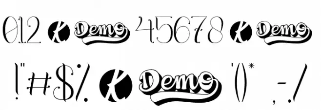Reshonare Demo Font OTHER CHARS