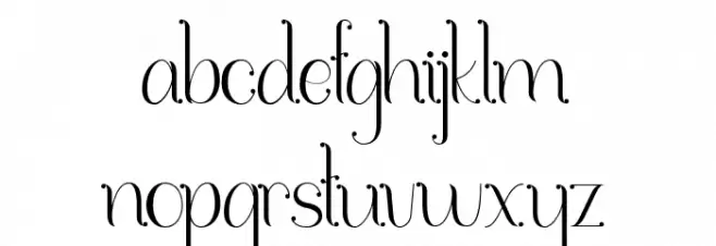 Reshonare Demo Schriftart Kleinbuchstaben
