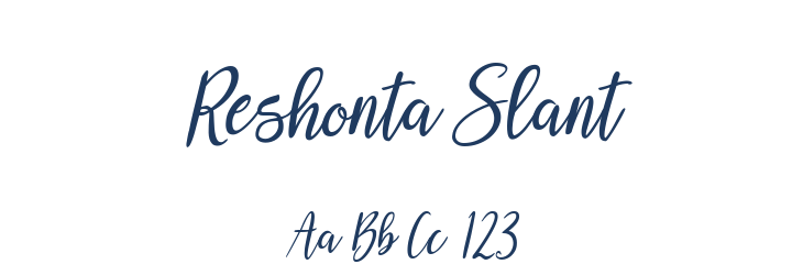 Reshonta Slant Font Preview