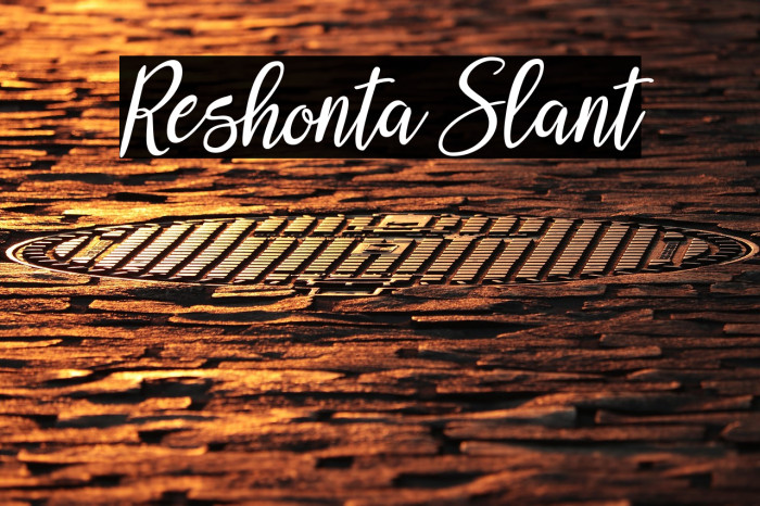 Reshonta Slant خط examples