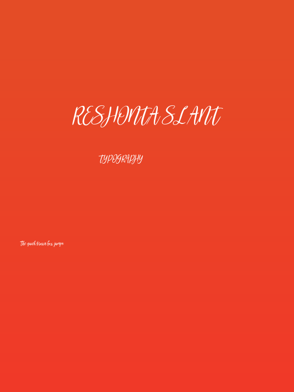 Reshonta Slant Poster