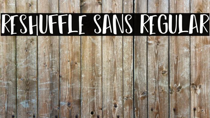 Reshuffle Sans Regular Font examples