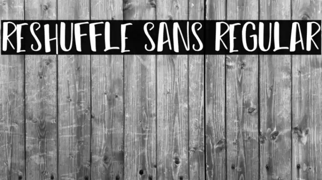 Reshuffle Sans Regular Font examples