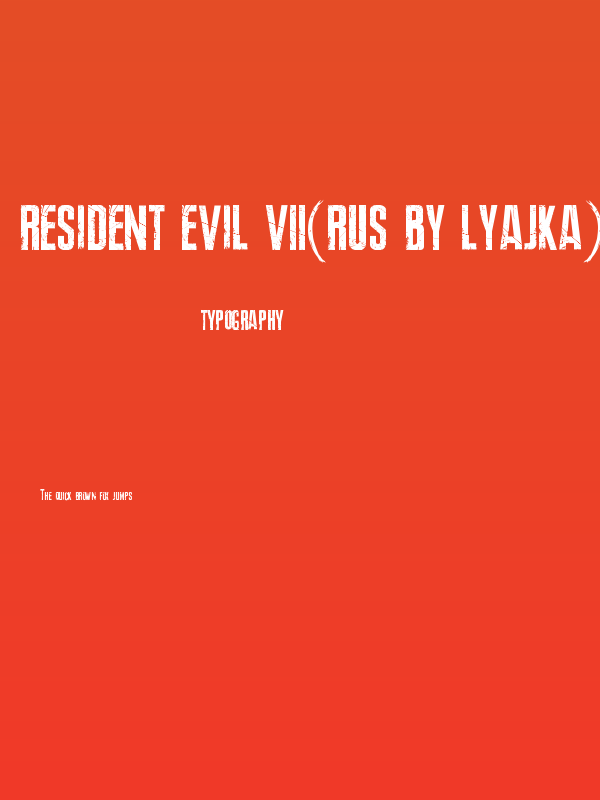 Resident Evil 7(RUS BY LYAJKA) Poster