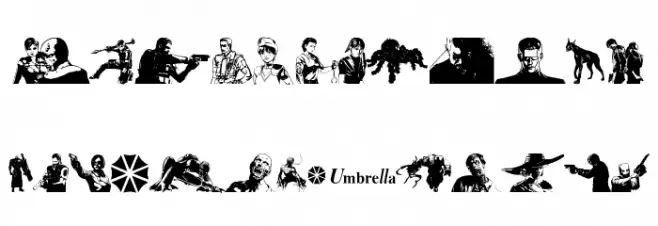 Resident Evil Rebirth フォント 大文字