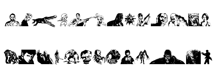 Resident Evil Rebirth Font LOWERCASE